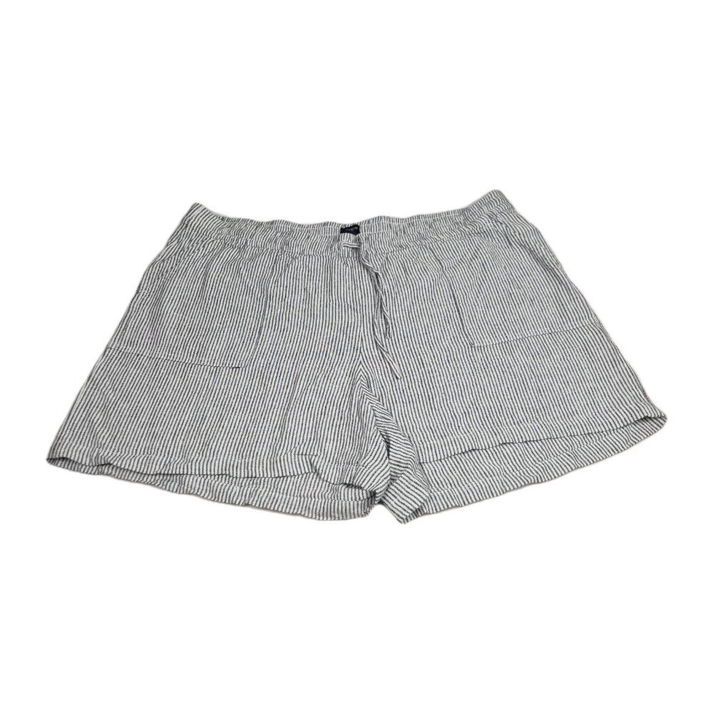 J.Crew Women's Shorts Size XXL White Black Linen Blend (56)